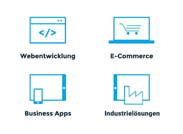 Unsere Leistungen - Webentwicklung, E-Commerce, Business Apps und Gaming Apps
