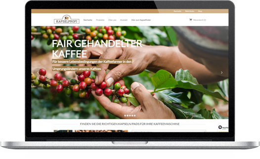 Cafeum - Laptop Ansicht